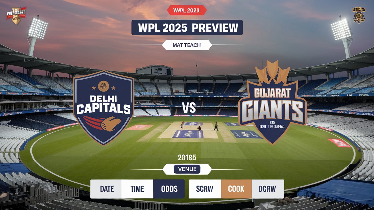 DEL W vs GJ W WPL Preview, DEL W vs GJ W Match Prediction, Delhi Capitals vs Gujarat Giants WPL 2025